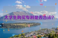 大学生购买专利是否合法？