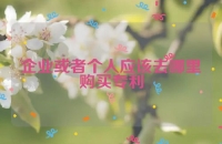 企业或者个人应该去哪里购买专利