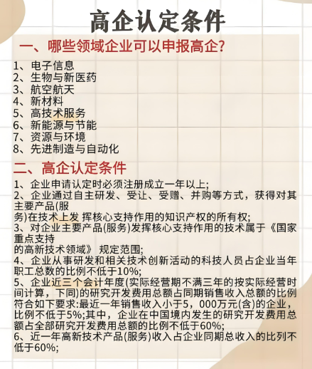 高企认定条件